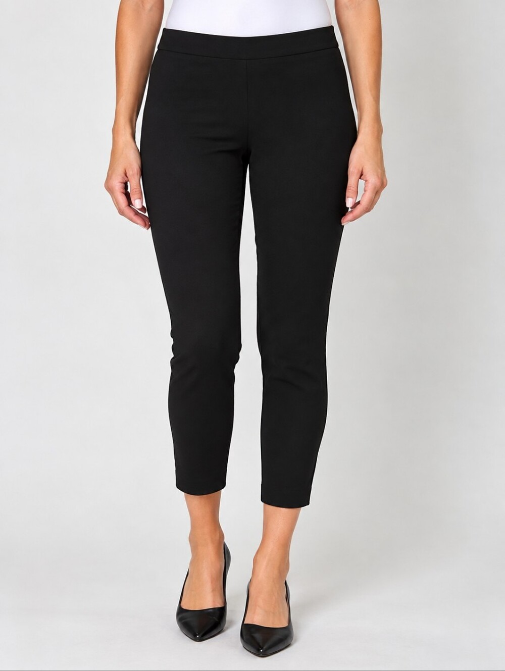 CHICO'S Black Low Rise Cropped Leggings Size 1